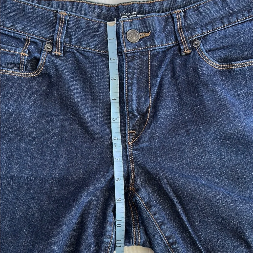 LOFT Blue Jean Shorts with Cuffed Hems